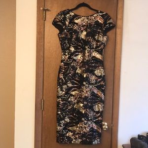 Dress the Population Abstract Velvet dress